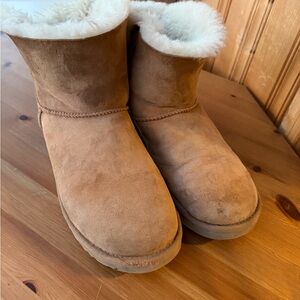 UGG Cream Shearling-Lined Short Boot